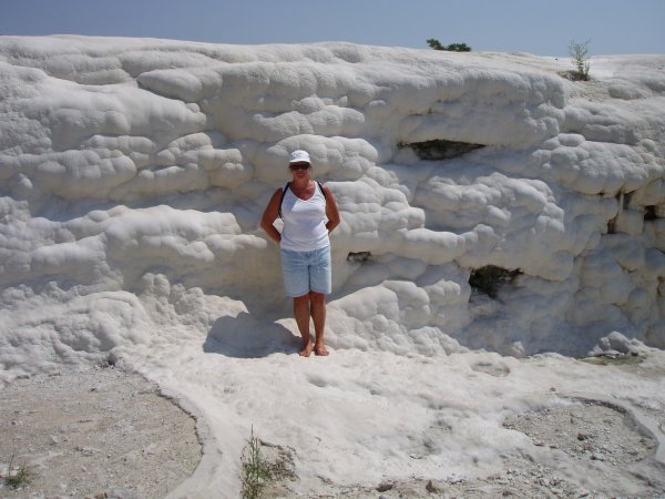 Kalciumoxidklippor i Pamukkale